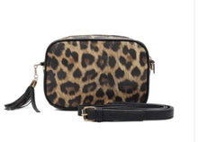 Load image into Gallery viewer, DESIGNER INSPIRED BROWN LEOPARD PRINT CROSS BODY BAG