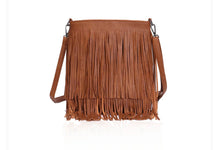 Load image into Gallery viewer, FRINGE SUEDE CROSSBODY BAG - TAN (003)