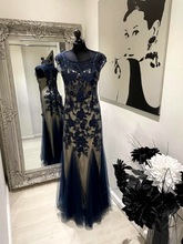 Load image into Gallery viewer, FRANK LYMAN FL69100Y NAVY EVENING GOWN
