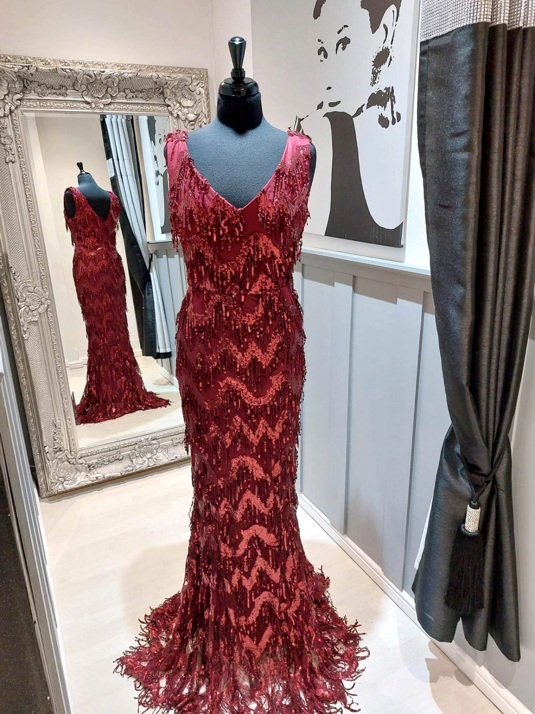 GODDIVA DR973 RED PROM GOWN