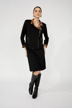 Load image into Gallery viewer, FRANK LYMAN JACKET - BLACK & CHEETAH style 253331