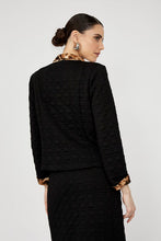 Load image into Gallery viewer, FRANK LYMAN JACKET - BLACK & CHEETAH style 253331