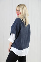 Load image into Gallery viewer, Cowl Poncho Top - Blue Jeans
