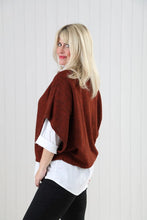 Load image into Gallery viewer, Cowl Poncho Top - RUST
