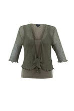 Load image into Gallery viewer, MARBLE 1531 CARDIGAN COL 123 - KHAKI

