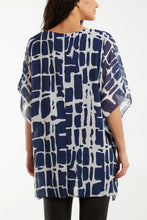 Load image into Gallery viewer, NOVA GEOMETRIC PRINT TUNIC - NAVY
