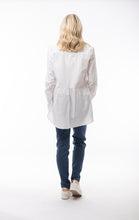 Load image into Gallery viewer, ORIENTIQUE 4237 POPLIN RUCHED BACK WHITE SHIRT
