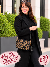 Load image into Gallery viewer, DESIGNER INSPIRED BROWN LEOPARD PRINT CROSS BODY BAG
