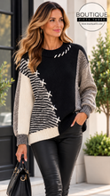 Load image into Gallery viewer, FOIL WARM INTENTIONS JUMPER - BLACK MIX
