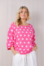 Load image into Gallery viewer, GOOSE ISLAND POLKA DOT COTTON TOP - FUCHSIA 5738
