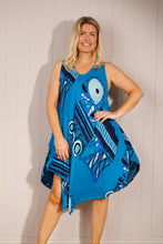 Load image into Gallery viewer, Goose Island Abstract Scoop Dress - Turquoise
