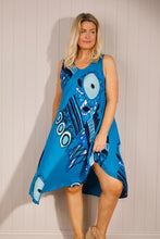 Load image into Gallery viewer, Goose Island Abstract Scoop Dress - Turquoise
