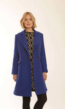 Load image into Gallery viewer, POMODORO 22359 WOOL BLEND COAT - ELECTRIC BLUE
