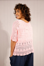 Load image into Gallery viewer, Scallop Edge Fine Knit Jumper Pink
