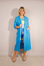 Load image into Gallery viewer, Goose Island Linen Pocket Jacket- Aqua
