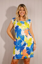 Load image into Gallery viewer, Goose Island Floral Linen Dress - Royal Blue
