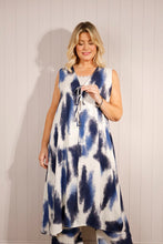 Load image into Gallery viewer, GOOSE ISLAND TIE DYE LONG NAVY WAISTCOAT
