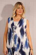 Load image into Gallery viewer, GOOSE ISLAND TIE DYE LONG NAVY WAISTCOAT
