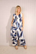 Load image into Gallery viewer, GOOSE ISLAND TIE DYE LONG NAVY WAISTCOAT
