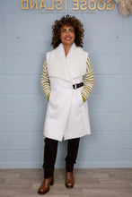 Load image into Gallery viewer, FAUX FUR SUEDE BUCKLE GILET - IVORY
