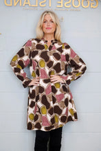 Load image into Gallery viewer, ABSTRACT PEBBLE TUNIC - CHOCOLATE
