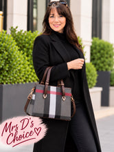 Load image into Gallery viewer, STYLISH CHECK TOTE BAG CLASSIC GREY
