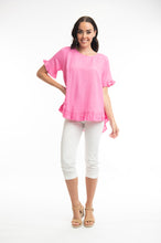 Load image into Gallery viewer, ORIENTIQUE 62615 ESSENTIALS LINEN TOP - ROSE
