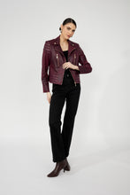 Load image into Gallery viewer, Frank Lyman Leatherette Biker Jacket - 253817 Plum
