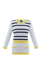 Load image into Gallery viewer, MARBLE 6501 STRIPED SWEATER COLOUR 102 WHITE
