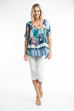 Load image into Gallery viewer, ORIENTIQUE 21063 AGIOS BOHO PRINT TOP
