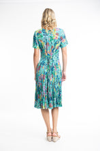 Load image into Gallery viewer, ORIENTIQUE 81215 BALAT GODET SLEEVE DRESS - TEAL
