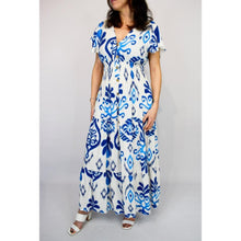 Load image into Gallery viewer, Paradiso Blue Aztec Print Dress - ONE SIZE
