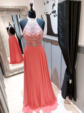 Load image into Gallery viewer, PROM FROCKS PF9308 PEACH PROM GOWN
