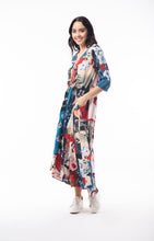 Load image into Gallery viewer, ORIENTIQUE 61024 KLEIO PEAK PRINT DRESS
