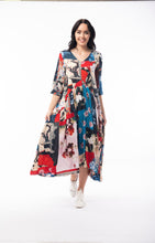 Load image into Gallery viewer, ORIENTIQUE 61024 KLEIO PEAK PRINT DRESS
