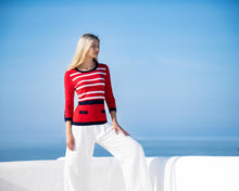 Load image into Gallery viewer, MARBLE 6501 STRIPED SWEATER COLOUR 103 NAVY
