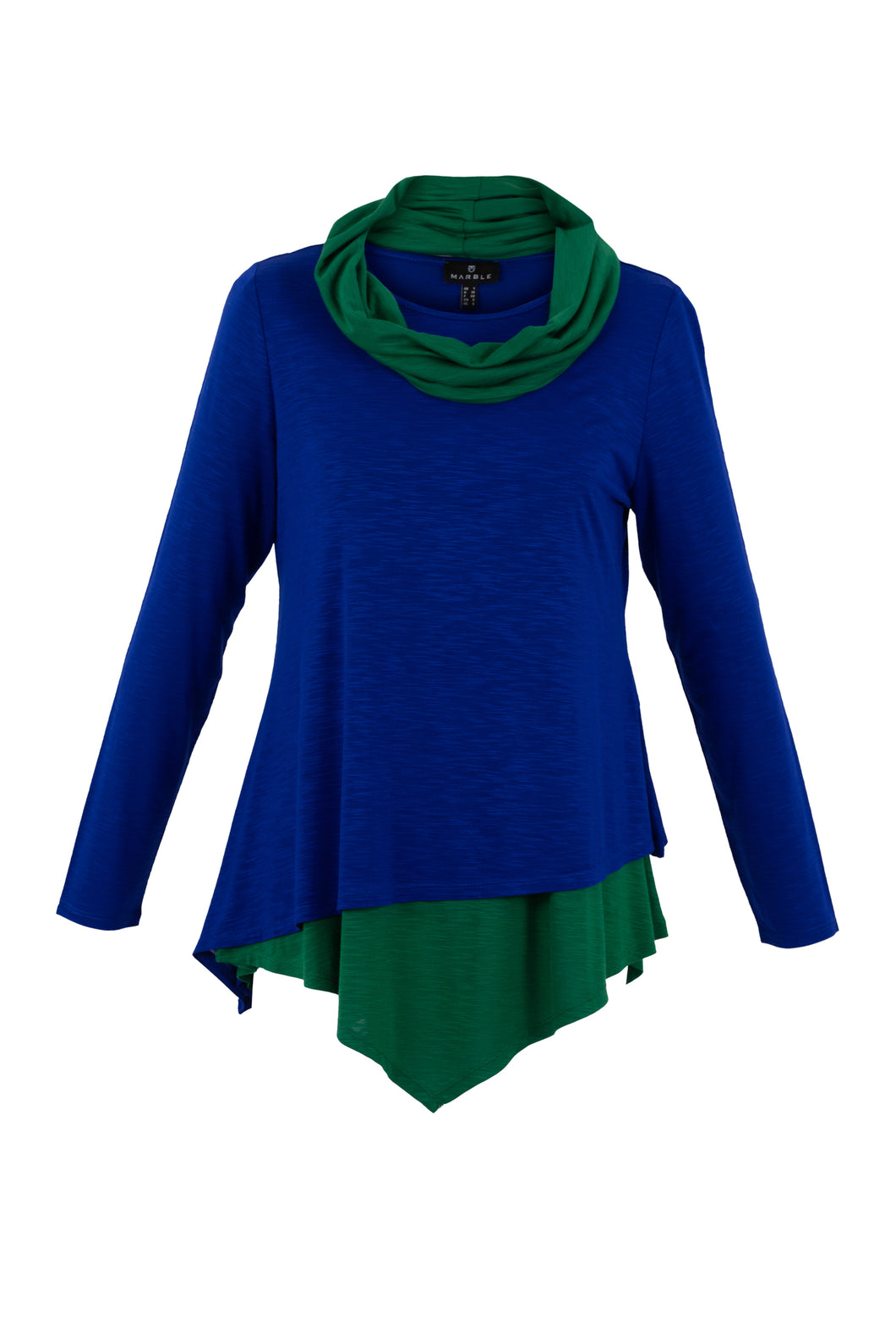 MARBLE FASHIONS 7092 TUNIC WITH VEST TOP AND SCARF COLOUR 212 - GREEN