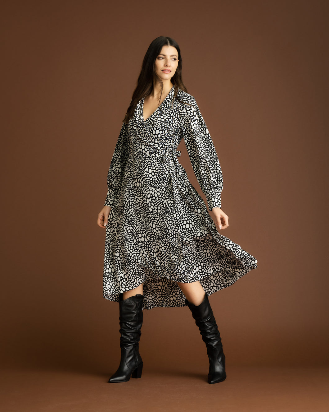 MARBLE FASHIONS 7151 DRESS COLOUR 101 - BLACK