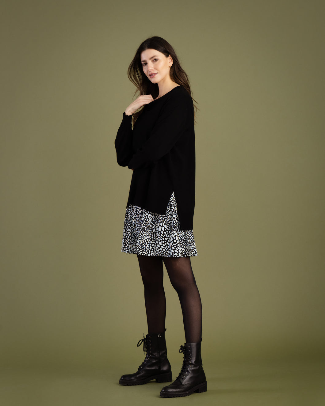 MARBLE FASHIONS 7156A JUMPER COLOUR 101 - BLACK