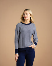 Load image into Gallery viewer, MARBLE FASHIONS 7202 SWEATER WITH SCARVES COLOUR 103 - NAVY
