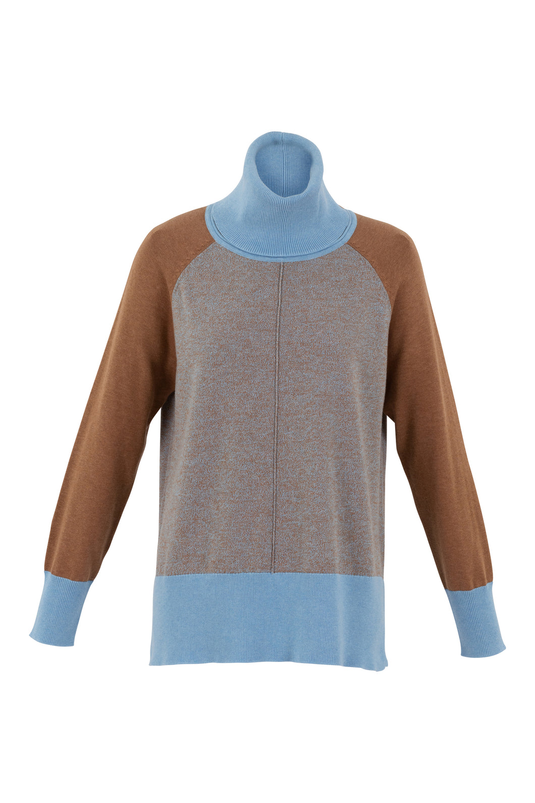 MARBLE FASHIONS 7211 SWEATER WITH SCARF COLOUR 213 - POWDER BLUE