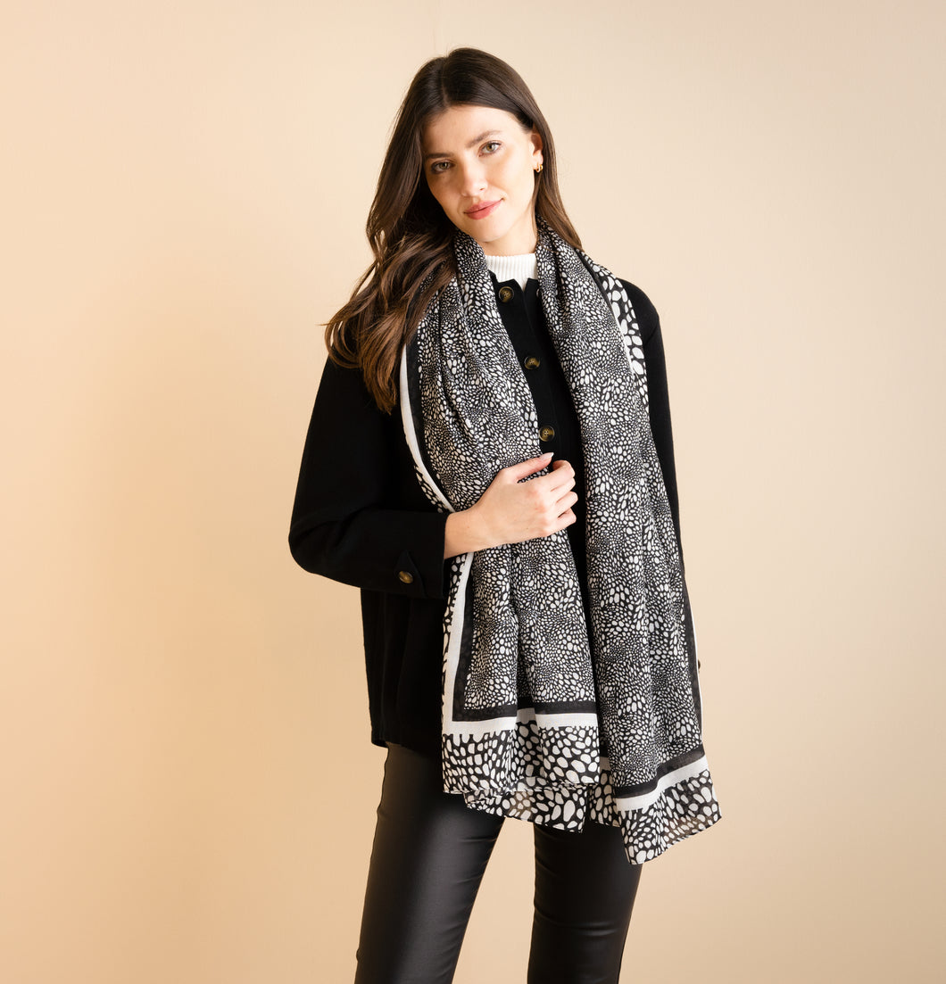 MARBLE FASHIONS 7224 SCARF COLOUR 101 - BLACK