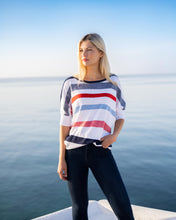 Load image into Gallery viewer, MARBLE 7462 STRIPE SWEATER COLOUR 103 NAVY
