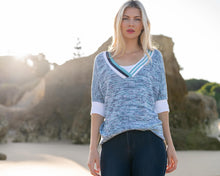 Load image into Gallery viewer, MARBLE 7463 V NECK SWEATER COLOUR 213 POWDER BLUE

