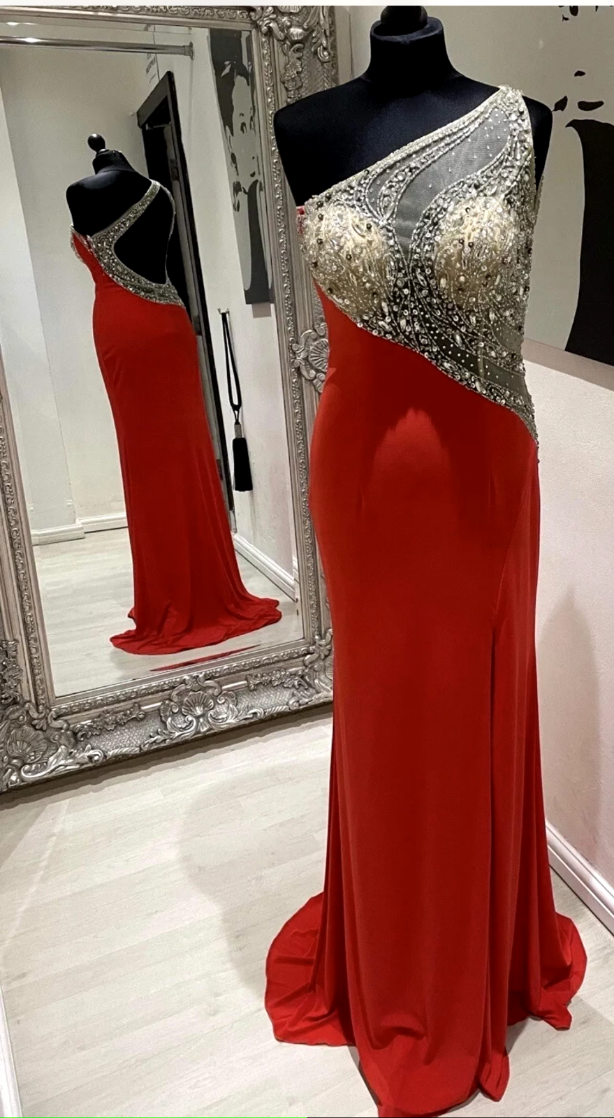 MASCARA MC181060 RED PROM DRESS