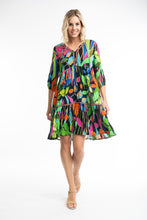 Load image into Gallery viewer, ORIENTIQUE 9179 NICOSSIA EMBELLISHED PRINT DRESS
