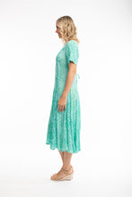 Load image into Gallery viewer, ORIENTIQUE 4190 OLYMPUS BLUE GODET SLEEVE DRESS
