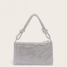 Load image into Gallery viewer, PEACH 6650 SOFT FULL CRYSTALS EVENING BAG - SILVER
