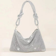 Load image into Gallery viewer, PEACH 6650 SOFT FULL CRYSTALS EVENING BAG - SILVER
