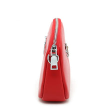 Load image into Gallery viewer, PEACH 8801 CRYSTAL LEATHER BEE BAG - RED
